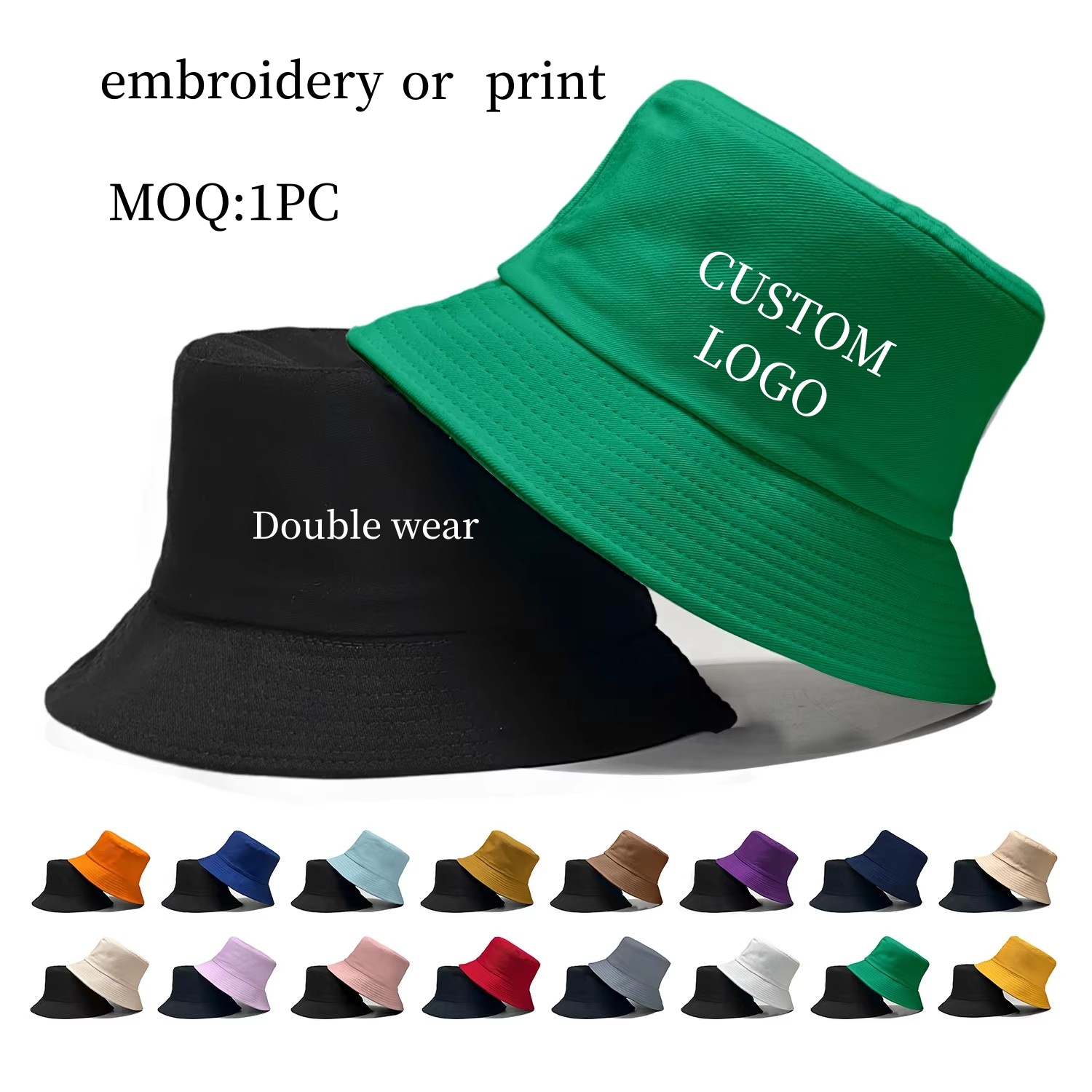 Custom Logo Double Side Fisher - Bucket Hat Cotton review and price
