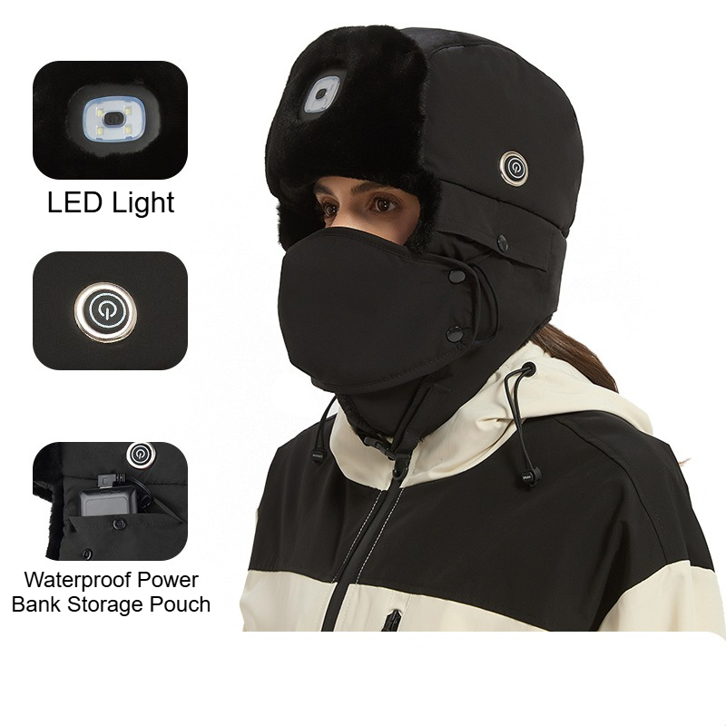 USB Charging Thickened Heated  - Winter Trapper Hat review and price