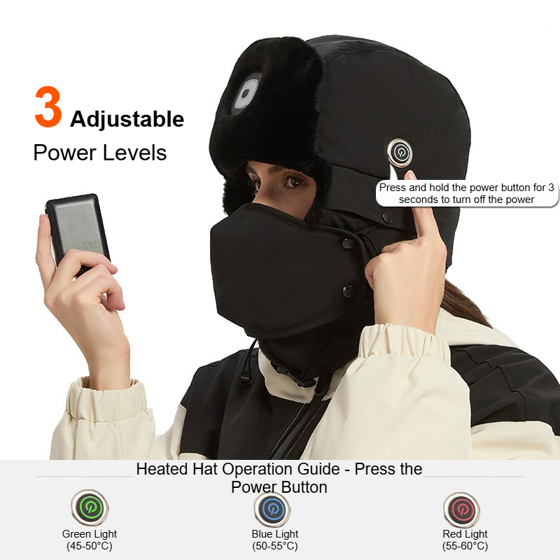 USB Charging Thickened Heated  - Winter Trapper Hat review and price